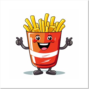 Cute French Fries T-Shirt Posters and Art